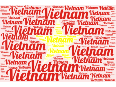 Vietnam Flag Word Cloud