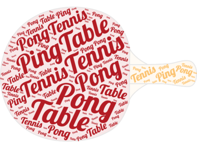 Table Tennis Ping Pong Word Cloud