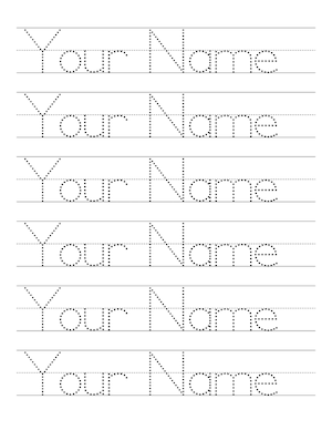 Name Tracing Worksheet Generator